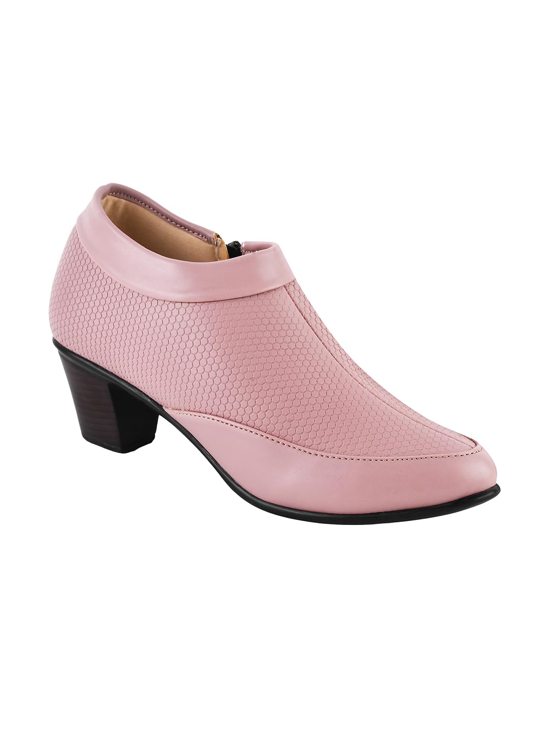 TRYME Latest and Stylish Block Heel Extra Cushion Inner Sole Boots with Zip Look for Womens and Girls Nude (B0CLDRFSL5) Amazon Price History, Amazon Price Tracker