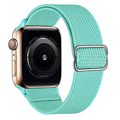 【リラックス】RELAX アップルウォッチ バンド ストレッチナイロンベルト ストラップ 替えベルト バンド (38-40mm, ミント)