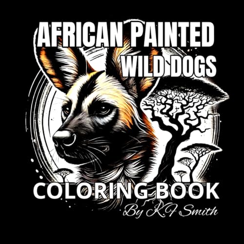 African Painted Wild Dogs Coloring Book
