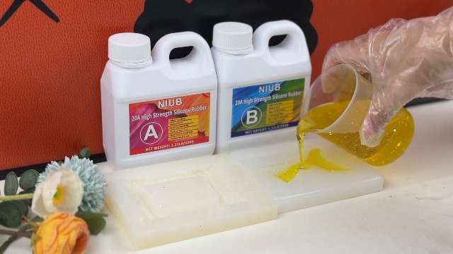 NIUB Afvormsiliconen, 15 A, 2,5 kg, vloeibare siliconen vormmassa, zelfontluchtend, geschikt voor levensmiddelen, Easy Mold Release, lage viscositeit, siliconen om te vormen