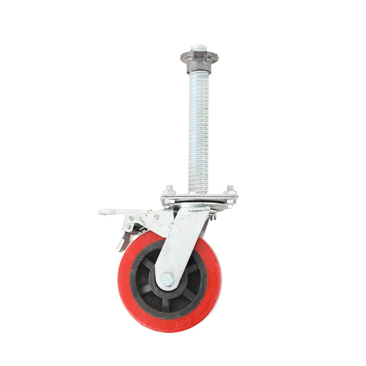 150mm Ruota Girevole per Ponteggi con Freno, Set di 4 Rotelle per Ponteggi di Alta Qualità, Facile da Spostare e Silenzioso Ruote Girevoli, Capacità 500kg per Uso Industriale