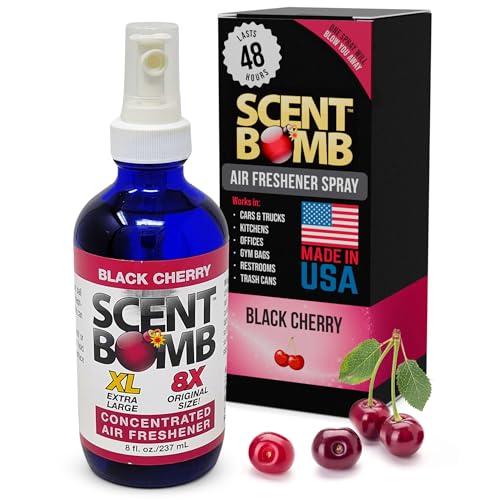 Scent Bomb Air Freshener Spray Long-Lasting Odor Eliminator for Home & Car Effective Deodorizer for Kitchen Bathroom Fresh Room Spray & Smell Neutralizer Black Cherry Scent