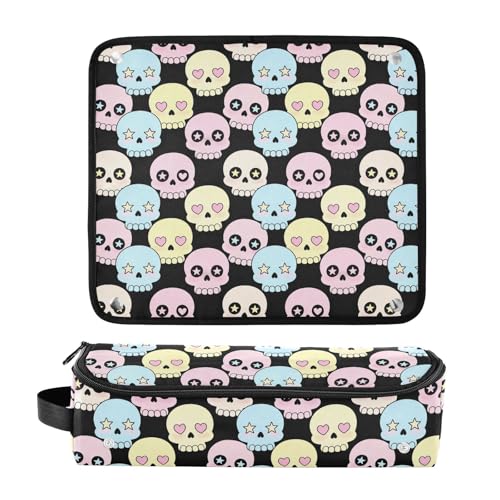 Estuche de viaje 2 en 1 para rizador con tapete resistente al calor y organizador impermeable para herramientas calientes de cabello miniatura 3