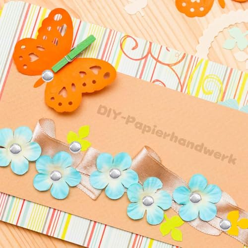 Nuyoah Musterbeutelklammern Silber Musterklammern Mini Brads Runde 100Stk Rundkopfklammern Metall Flügelklammern Klein 8x18mm für Schule Büro Papier Briefklammern Basteln Handwerk DIY