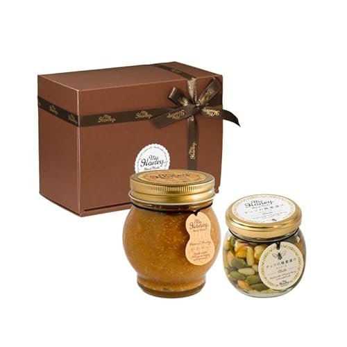 生はちみつ専門店 MY HONEY マイハニー ピーナッツハニーL200g+ナッツの蜂蜜漬け エトワールM90g ブラウンギフトボックスS+MYHONEYロゴ入りリボン