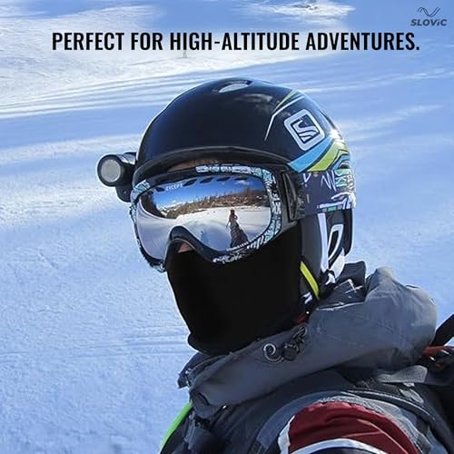 Image of SLOVIC Balaclava Mask for Men Face Cover | Dust & UV Protection Face Mask for Bikers | Lightweight & Breathable Head Gear | Bike Accessories Black