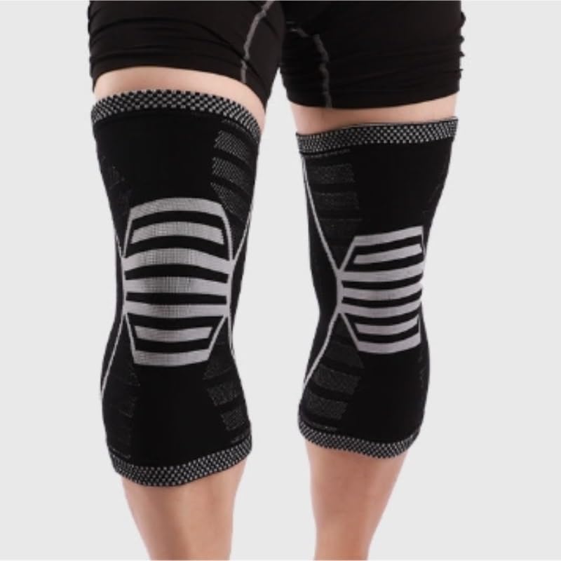 Exercise, protection Sports Woven Knee Pads for Men Women Outdoor Nylon Knee Pads Breathable Protective Gear for Fitness, cycling, running, playing football(Medium)