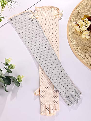 Chuangdi CHUANGDI-MITTENS-1 2 Pairs Women Uv Sun Protection Driving Gloves Touchscreen Arm Sun Block Gloves For Outdoor Sports Summer Supplies  thumb #5