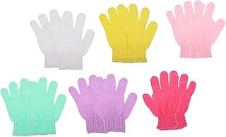 Beatifufu 12 peças luvas esfoliantes carvão esfoliante corporal para homens, luva de esfoliação corporal, luvas esfoliantes para o corpo, luva esfoliante, luva de banho esfoliante