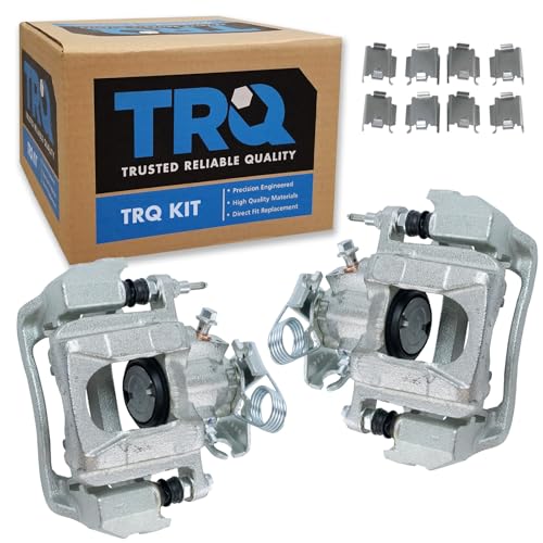 Image of TRQ Rear Driver and Passenger Side Brake Caliper Set Compatible with 2011-2014 Ford Edge 2011-2015 Lincoln MKX