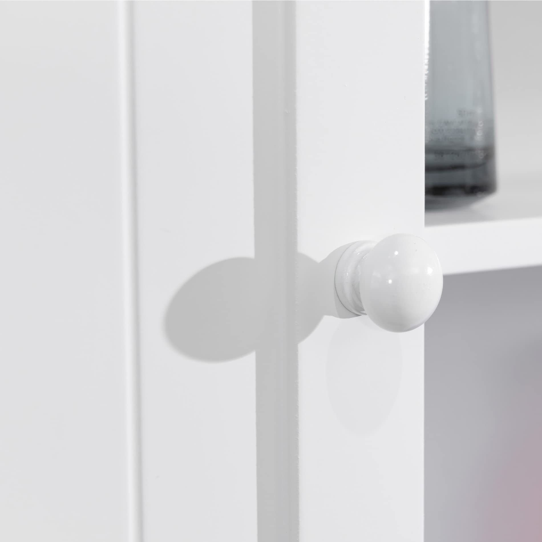 Rebecca Mobili Armario De Pared para Baño, MDF, Blanco, 2 Puertas, 1 Estante, Colgante, Dispensador De Maquillaje - Dimensiones: 58 × 56 × 12 cm (A x AN x FON) - Art. RE6679