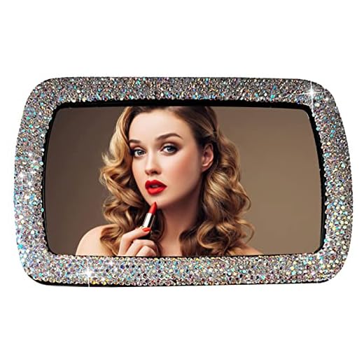 Espelho de vaidade do carro | Espelho de pára-sol LED | Espelho retrovisor retrovisor com clip para proteção solar com luzes LED para mulheres, acessórios para carro, caminhão, SUV Canian