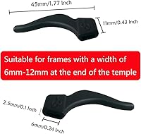 Vista 2 de YINGFENG 22 pares de agarres de silicona negra para gafas con caja de almacenamiento, retenedor antideslizante para gafas, gancho de silicona