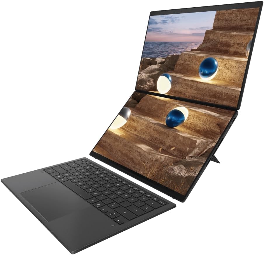 Image of Mavark Zenbook Duo Dual 14 inch OLED 3K 144Hz Touch Laptop - Intel Core Ultra X9 388H, Intel Arc Graphics, 32GB RAM, 4TB SSD, Stylus Pen WiFi 7, Win 11 Pro 2 Years CPS