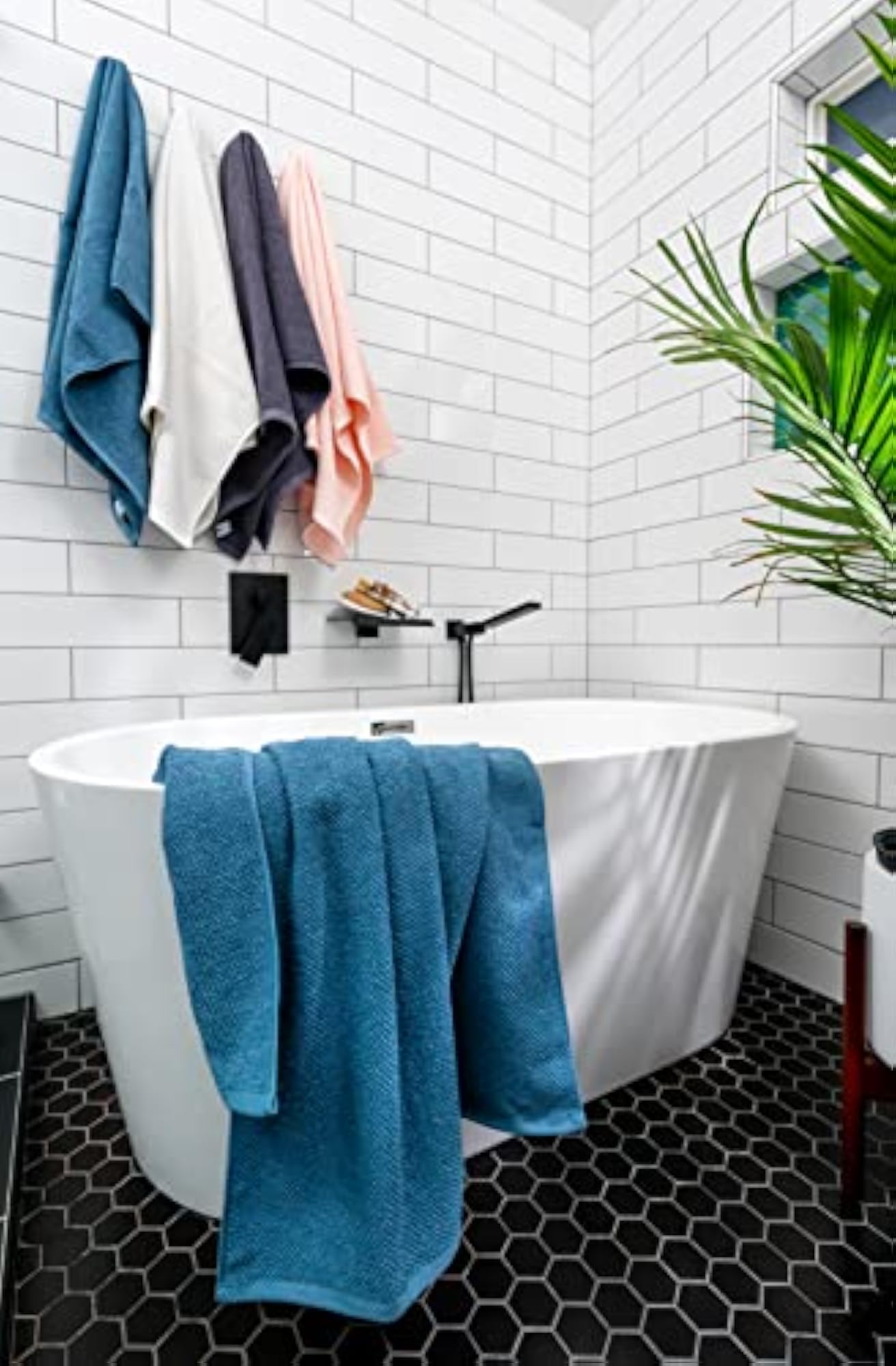 Popcorn Textured Bath Towels, 4 Pack, Gray