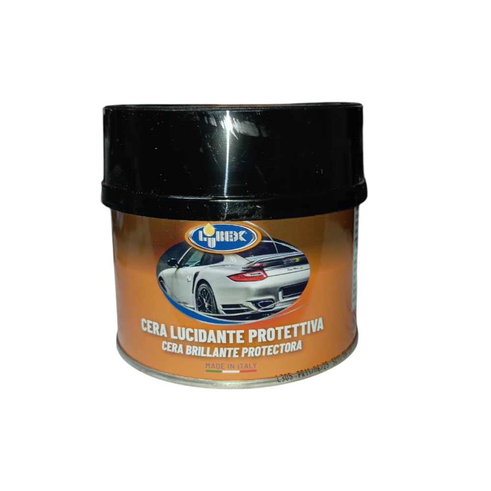 COSE DA CASA Pasta Abrasiva Lucidante Auto Cera Protettiva Lubex 250ml Rinnova Vernice Effetto Specchio per Auto Moto Furgoni 250ml Crema Carrozzeria Vernici Metallizzate e Pastello con spugnetta