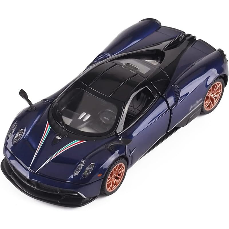 Image of Kids Model 1:24 Hayura Die Cast Metal Car Pull Back Action Opening Doors with Realistic Engine Sound Lights Toy Car Gift for Boys - Multi
