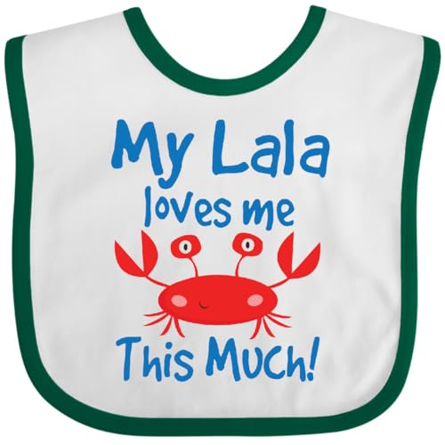 inktastic My Lala Loves Me Grandchild Crab Baby Bib
