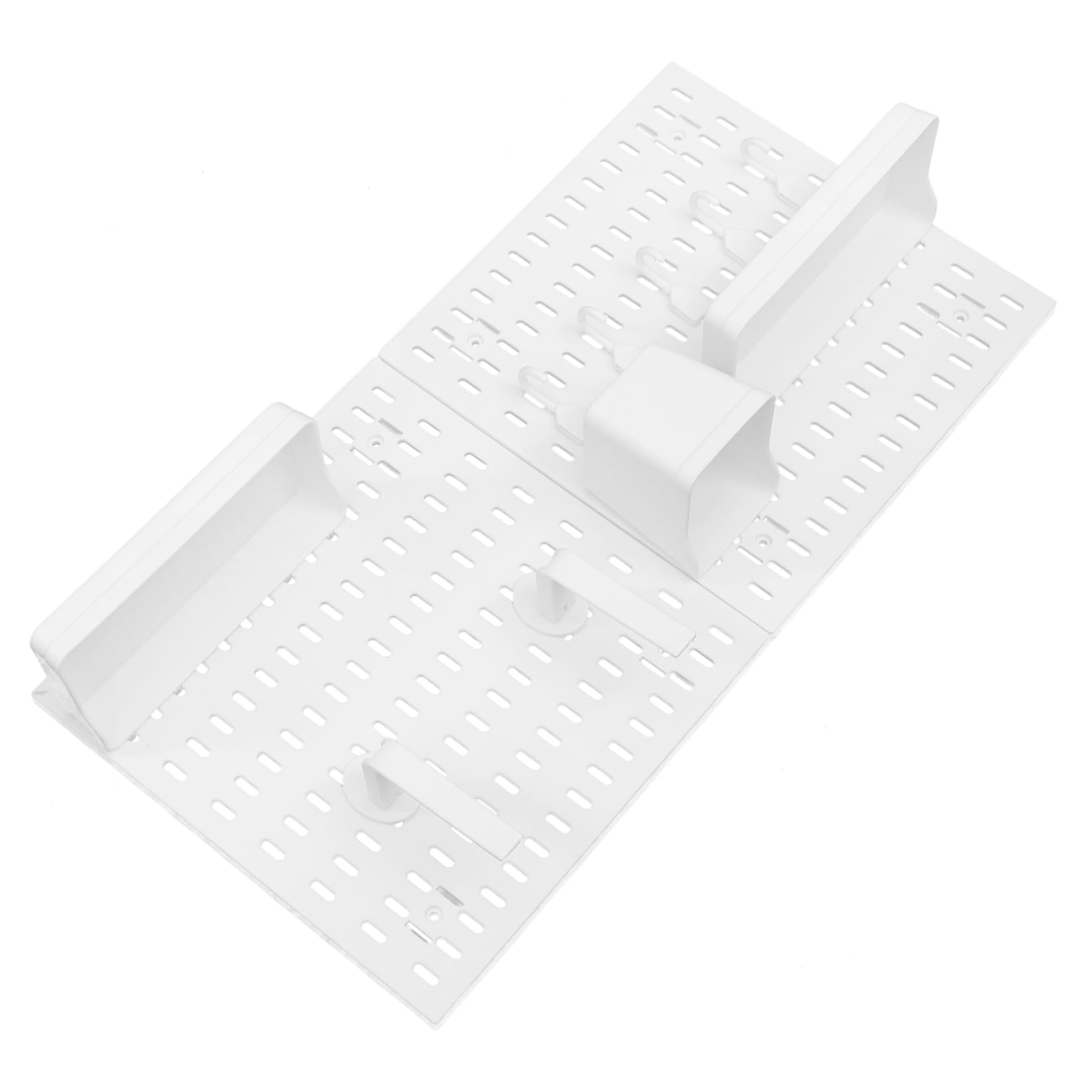 OFFSCH Space-Saving Pegboard Wall Mount Organizer No Drill Required for Kitchen Bathroom Craft Show Display