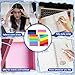 Resurhang 4 Styles Fidget Notebook Rainbow Spiral Sensory Journal A5 80 Lined Pages Tassel Silicone Cover Diary Stress Release for Employee Coworker Office Goodie Bag Stuffer