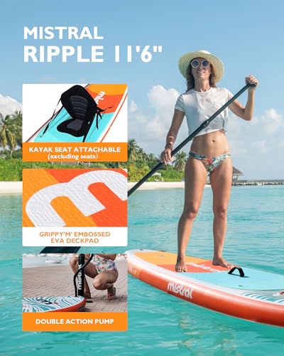 Mistral-Inflatable-Stand-Up-Paddle-Board-with-Premium-SUP-Accessories-116-x31x6-Inflatable-Paddle-Boards-Wide-Stable-Design-Non-Slip-Comfort-Deck-for-Youth-Adults-of-All-Skill-Levels Mistral Inflatable Stand Up Paddle Board with Premium SUP Accessories, 11'6" x31''x6'' Inflatable Paddle Boards, Wide Stable Design, Non-Slip Comfort Deck for Youth & Adults of All Skill Levels - Image 5