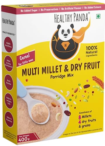 Image of Millet Cereal Mix with Dry Fruits Powder 400g | Healthy Cereal for Little Ones | Sprouted Sathu Mavu | Nutritious Breakfast Cereal | Millet Food for Growing Children | 100% Fresh & Natural