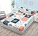 HOSIMA Nautical Bedding Sets,Plaid Pattern Hand Painted Seaplane,Boat and Anchor Fitted Sheet Queen Size for Boys Girls Home Decor,Sea Adventure Theme Kawaii Bedding Fitted Sheets & Pillowcases.
