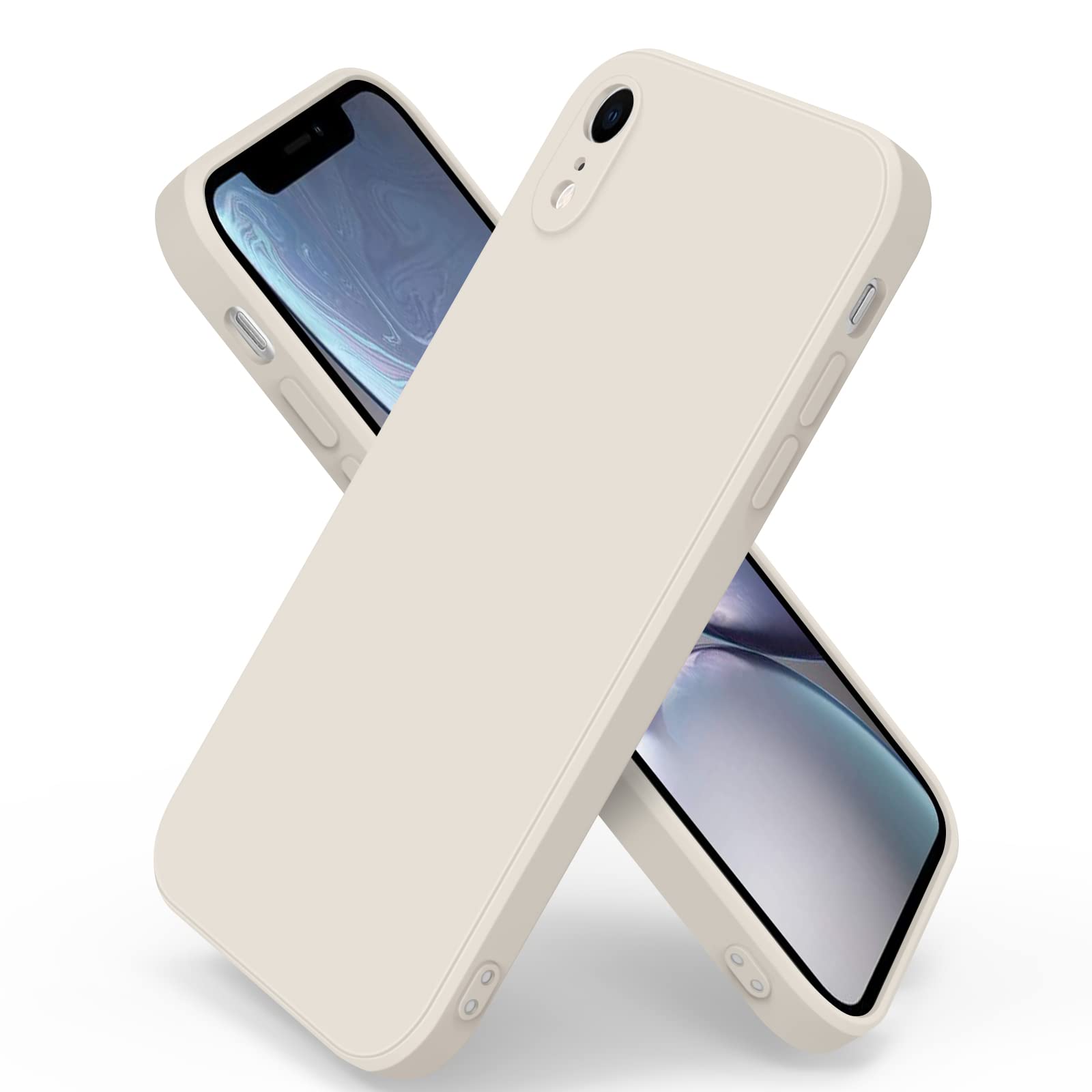 Tobfit Silicone Phone Case Compatible with iPhone XR, Full-Body Protective Smart Phone Back Cover for Women Men, Durable Anti-Scratch Shockproof Phone Cover for iPhone XR Case 6.1 Inch (White) (B0CS5KG6N7) Amazon Price History, Amazon Price Tracker