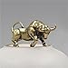 MHYGKTXRA 2pcs Bronze Rich Floral Design Creative Brass Zodiac Ox Statue - Decorative Figurine, Solid Brass Cow Ornament