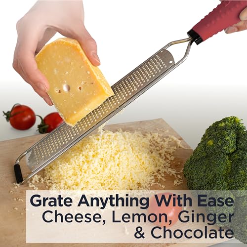 Deiss-PRO-Citrus-Zester-Manual-Cheese-Grater-Parmesan-Lemon-Ginger-Garlic-Nutmeg-Chocolate-Sharp-Stainless-Steel-Blade-Dishwasher-Safe