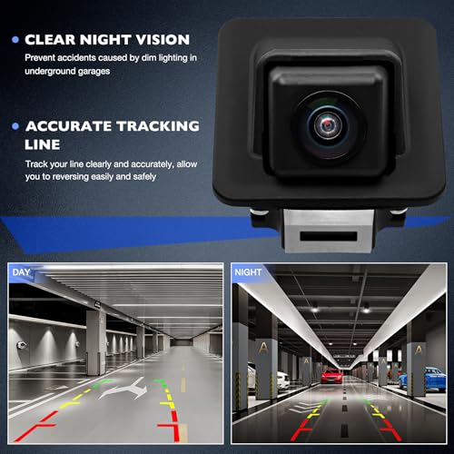 Image of Backup Camera Compatible with 2012 2013 Hyundai Elantra L GL GLS 1.8L L4, Safety Reversing Parking Assist Cameras, Replace 95750-3X345 957503X105 957503X100 Rear Camera