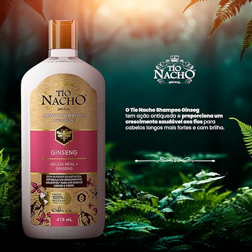Tio Nacho Condicionador Ginseng 415ml - Antiqueda e Promove Fios Longos