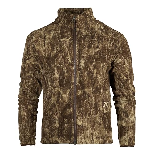 Image of First Lite Men's Challis Fleece - Windproof Soft Shell Camo Hunting Jacket, Hoodless Thermal Layer Hunting Gear For Men