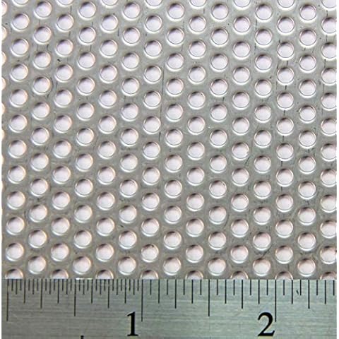 3mm Aluminium Perforated Mesh Sheet Plate (3mm Hole x 5mm Pitch x 1mm Thick) (150 x 150mm Sheet) Cover