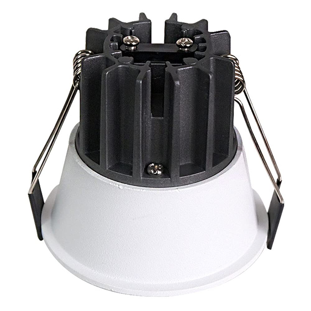Confezione da 4 luci da incasso a LED per sala conferenze e lattine, design liscio in alluminio, design con finiture lisce selezionabili, luce neutra, 12 W