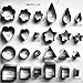 Ultra Cuisine Mini Cookie Cutter Shapes Set - 24 Small Molds To Cut Out Pastry Dough Pie Crust & Fruit - 304 Durable Stainless Steel Cutters - Cut Tiny Heart Shapes - Bake Like A Pro For A Lifetime