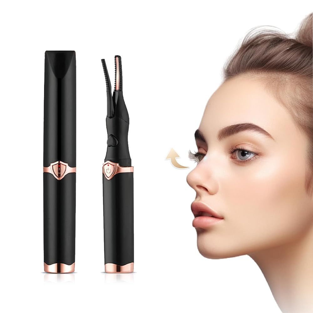 Zebbyee Rizador Pestañas Electrico, Heated Eyelash Curler con 3 Modos de Temperatura, USB Recargable Rizador de Pestañas Termico, Uso Rápido y Sencillo