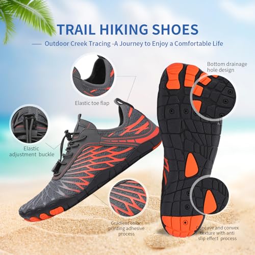 Image of Hike Barefoot Shoes Womens Men Footwear,Pro-Healthy&Non-Slip Water Shoe for Women Men, Quick Dry Wide Toe Box Beach Swim Athletic Sports Shoes Unisex