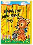 brainbox candy - divertente biglietto di compleanno – magda archer – 'same shit different day' – kitsch, spiritoso divertente umorismo vintage – biglietti retrò per lui e le sue amiche