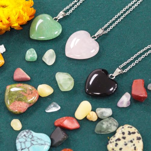 MAIBAOTA 20PCS Heart Healing Crystals Gemstones Set Bulk Natural Quartz Love Gem Stones Polished Pocket Protection Chakra Energy Balance Reiki Spiritual Meditation Small Gifts for Women Beginners - Image 5