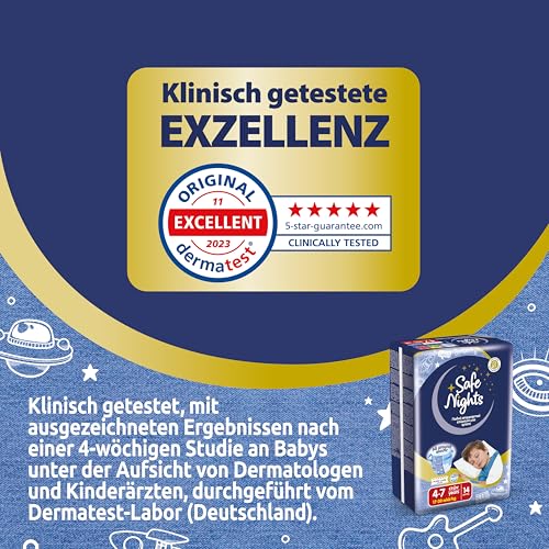 Babylino Safe Nights Boy, Höschen für die Nacht, für Kinder von 4-7 Jahren (17-30 kg), 14 Stück