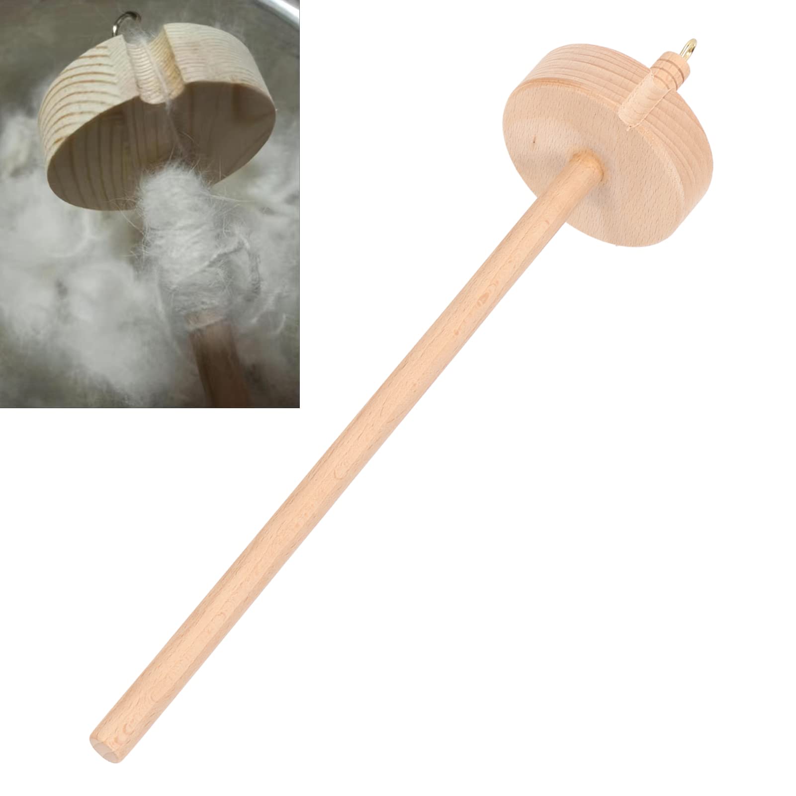 Yarn Spindle, Comfortable Hand Feel Beech Wood Fade Yarn Spinner DIY Sturdy for Home