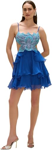 Chiffon Carmen Lotus Mini Dress