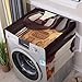 Linen Appliance Dust Cover, Large Red Wine Printed Appliance Protective Cover for Washer Dryer Refrigerator (54.3 X 20.5 In)