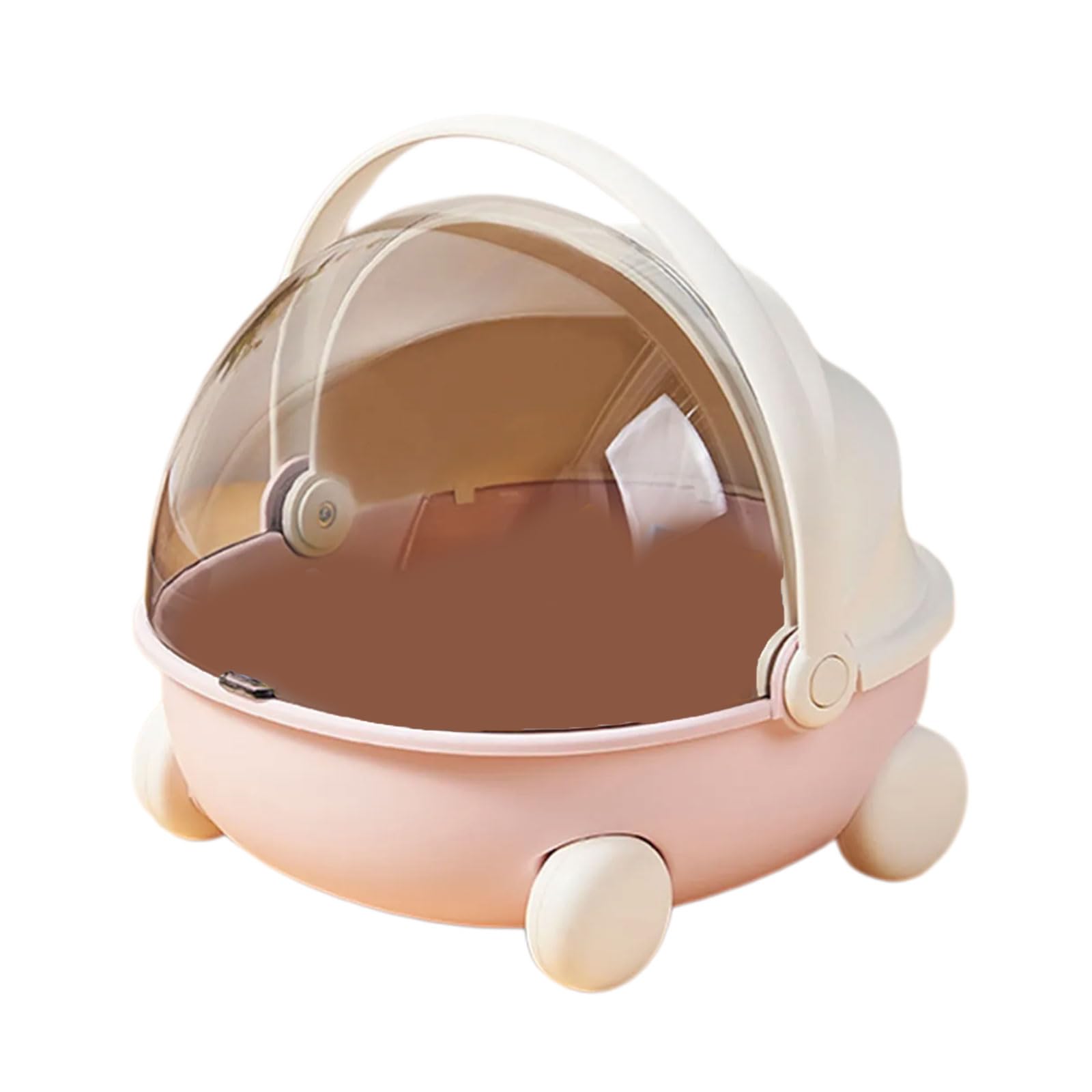 Piceioep Sturdy Cradle Shape Box Featuring Flipping Cover for Organizing Toy Stationery and on Desktop Front Cradle Desktop Organizers