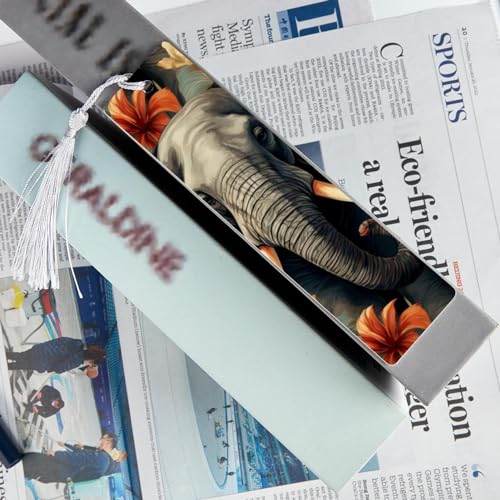 Marque-pages éléphant de qualité supérieure lot de 6 raffiné - 6