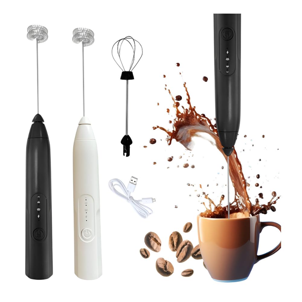 Mini Mixer USB Recarregável Portátil Misturador de Bebidas Batedor de Ovos Espum