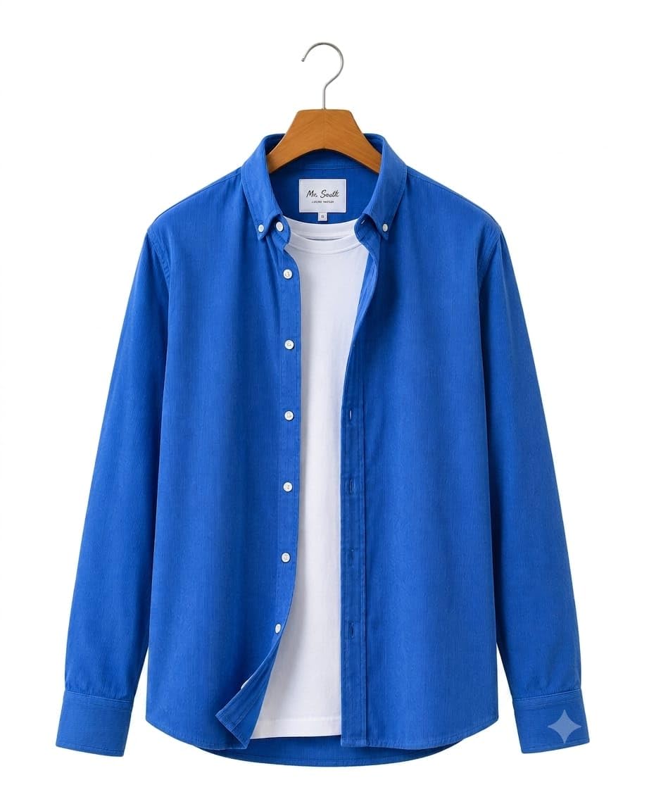 Corduroy Shirt with Elbow Patch-picture-22