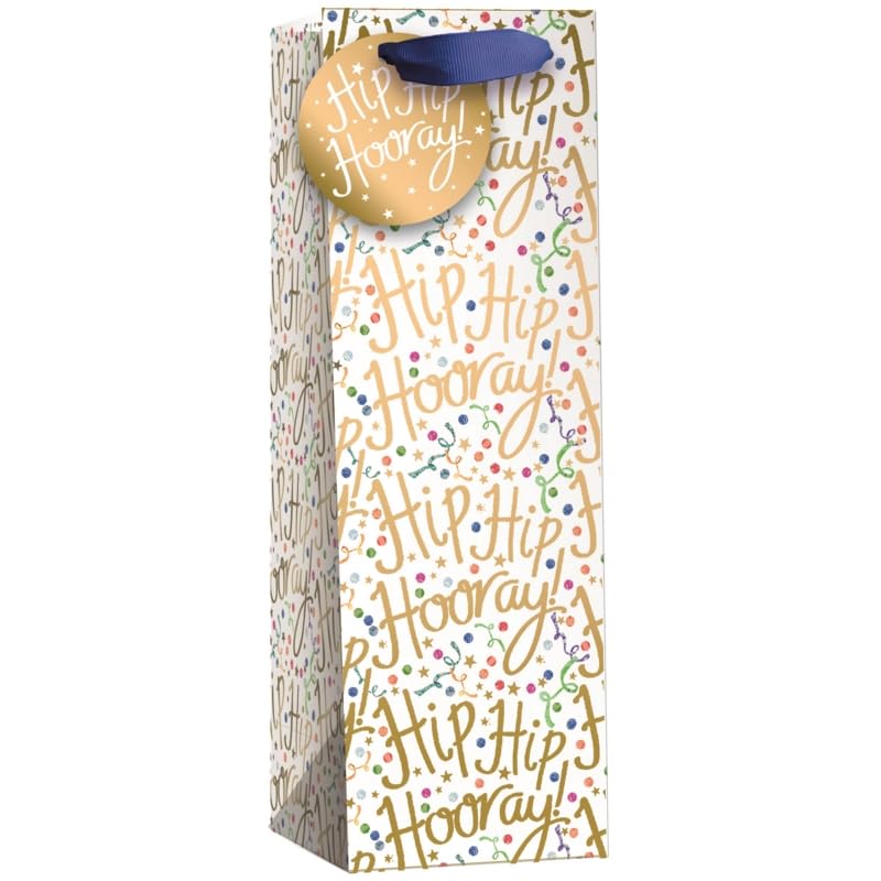 AbbeyShake bottle gift bags one size multicoloured - Pack of 6 (Golden Hip Hip Hooray) — image 1