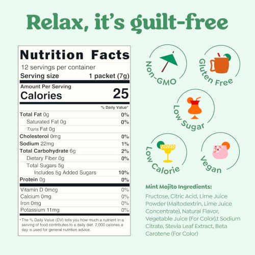 Image of Craftmix Mint Mojito Cocktail Mixers & Mocktail Drink Mix, 12 Pack